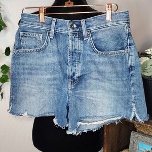 Splendid Light Blue Distressed Denim Jean Shorts